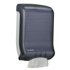San Jamar SJMT1700TBK Ultrafold Multifold/c-Fold Towel Dispenser, Classic, Black, 11 3/4 X 6 1/4 X 18