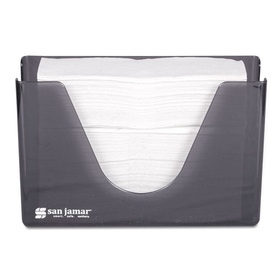 San Jamar SAN T1720TBK Countertop Folded Towel Dispenser, Plastic, Black Pearl, 11 x 4 3/8 x 7