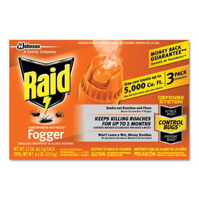 Raid SJN305690 Concentrated Deep Reach Fogger, 1.5 oz Aerosol Spray, 3/Pack, 12 Packs/Carton
