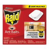 Raid SJN308819 Ant Baits, 0.24 oz, 8/Box, 12 Boxes/Carton