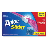 Ziploc 316490 Slider Storage Bags, 1 qt, 5.88
