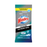 Windex SJN319248EA Electronics Cleaner, 1-Ply, 7 x 10, Neutral Scent, White, 25 Wipes