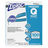 Ziploc 696187 Double Zipper Freezer Bags, 1 qt, 2.7 mil, 7