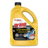 Drano SJN696642 Max Gel Clog Remover, Bleach Scent, 128 oz Bottle, 4/Carton