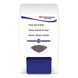 SC Johnson Professional SJNSHW2LDP Cleanse Hand, Hair and Body Dispenser, 2 L, 6.4 x 5.7 x 11.5, White/Blue, 15/Carton
