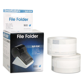 SEIKO INSTRUMENTS INC. SKPSLPFLW Self-Adhesive File Folder Labels, 9/16 X 3-7/16, White, 260/box
