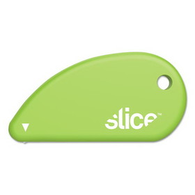 slice SLI00200 Safety Cutters, Fixed, Non Replaceable Micro Safety Blade, 0.1" Ceramic Blade, 2.4" Plastic Handle, Green