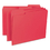 SMEAD MANUFACTURING CO. SMD10267 Interior File Folders, 1/3 Cut Top Tab, Letter, Red, 100/box, Price/BX