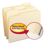 SMEAD MANUFACTURING CO. SMD10314 Watershed File Folders, 1/3 Cut Top Tab, Letter, Manila, 100/box