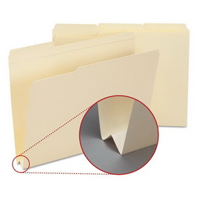 Smead SMD10405 Expandable Heavyweight File Folders, 1/3-Cut Tabs: Assorted, Letter Size, 1.5" Expansion, Manila, 50/Box