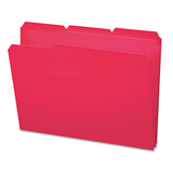 Smead SMD10501 Waterproof Poly File Folders, 1/3 Cut Top Tab, Letter, Red, 24/box