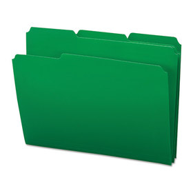 Smead SMD10502 Waterproof Poly File Folders, 1/3 Cut Top Tab, Letter, Green, 24/box
