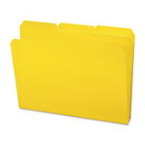 Smead SMD10504 Waterproof Poly File Folders, 1/3 Cut Top Tab, Letter, Yellow, 24/box