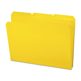 Smead SMD10504 Top Tab Poly Colored File Folders, 1/3-Cut Tabs: Assorted, Letter Size, 0.75" Expansion, Yellow, 24/Box