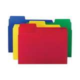 Smead SMD10516 SuperTab Top Tab File Folders, 1/3-Cut Tabs: Assorted, Letter Size, 0.75