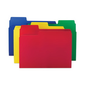 Smead SMD10516 SuperTab Top Tab File Folders, 1/3-Cut Tabs: Assorted, Letter Size, 0.75" Expansion, Polypropylene, 12/Pack