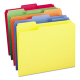 SMEAD MANUFACTURING CO. SMD11943 File Folders, 1/3 Cut Top Tab, Letter, Bright Assorted Colors, 100/box