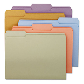 Smead SMD11953 Colored File Folders, 1/3-Cut Tabs: Assorted, Letter Size, 0.75" Expansion, Assorted Colors, 100/Box