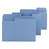 SMEAD MANUFACTURING CO. SMD11986 Supertab Colored File Folders, 1/3 Cut, Letter, Blue, 100/box, Price/BX