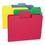 Smead SMD11987 SuperTab Colored File Folders, 1/3-Cut Tabs: Assorted, Letter Size, 0.75" Expansion, 11-pt Stock, Color Assortment 1, 100/Box, Price/BX