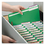 Smead SMD12140 Top Tab Colored Fastener Folders, 0.75" Expansion, 2 Fasteners, Letter Size, Green Exterior, 50/Box, Price/BX