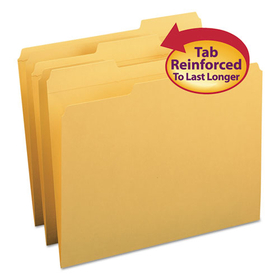 SMEAD MANUFACTURING CO. SMD12234 File Folders, 1/3 Cut, Reinforced Top Tab, Letter, Goldenrod, 100/box