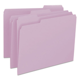 SMEAD MANUFACTURING CO. SMD12443 File Folders, 1/3 Cut Top Tab, Letter, Lavender, 100/box