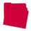 SMEAD MANUFACTURING CO. SMD12734 File Folders, 1/3 Cut, Reinforced Top Tab, Letter, Red, 100/box, Price/BX