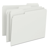 SMEAD MANUFACTURING CO. SMD12843 File Folders, 1/3 Cut Top Tab, Letter, White, 100/box
