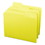 Smead SMD12943 Colored File Folders, 1/3-Cut Tabs: Assorted, Letter Size, 0.75" Expansion, Yellow, 100/Box, Price/BX