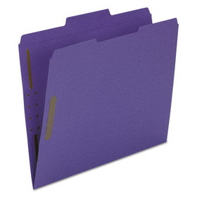 Smead 13040 Top Tab Colored 2-Fastener Folders, 1/3-Cut Tabs, Letter Size, Purple, 50/Box