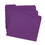 Smead SMD13043 Colored File Folders, 1/3-Cut Tabs: Assorted, Letter Size, 0.75" Expansion, Purple, 100/Box, Price/BX