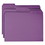 Smead SMD13043 Colored File Folders, 1/3-Cut Tabs: Assorted, Letter Size, 0.75" Expansion, Purple, 100/Box, Price/BX