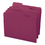 Smead SMD13093 Colored File Folders, 1/3-Cut Tabs: Assorted, Letter Size, 0.75" Expansion, Maroon, 100/Box, Price/BX