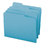 Smead SMD13143 Colored File Folders, 1/3-Cut Tabs: Assorted, Letter Size, 0.75" Expansion, Teal, 100/Box, Price/BX