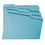 Smead SMD13143 Colored File Folders, 1/3-Cut Tabs: Assorted, Letter Size, 0.75" Expansion, Teal, 100/Box, Price/BX