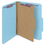 Smead SMD13730 Four-Section Pressboard Top Tab Classification Folders, Four SafeSHIELD Fasteners, 1 Divider, Letter Size, Blue, 10/Box, Price/BX