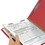 Smead 13731 Four-Section Pressboard Top Tab Classification Folders with SafeSHIELD Fasteners, 1 Divider, Letter Size, Bright Red, 10/Box, Price/BX