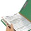 Smead SMD13733 Four-Section Pressboard Top Tab Classification Folders, Four SafeSHIELD Fasteners, 1 Divider, Letter Size, Green, 10/Box, Price/BX