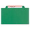 Smead SMD13733 Four-Section Pressboard Top Tab Classification Folders, Four SafeSHIELD Fasteners, 1 Divider, Letter Size, Green, 10/Box, Price/BX