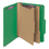 SMEAD MANUFACTURING CO. SMD14033 Pressboard Classification Folders, Letter, Six-Section, Green, 10/box, Price/BX
