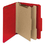 Smead SMD14061 Recycled Pressboard Classification Folders, 2" Expansion, 2 Dividers, 6 Fasteners, Letter Size, Bright Red, 10/Box, Price/BX