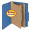 Smead SMD14062 Pressboard Classification Folder, 2" Exp., 2 Dividers, Letter, Dark Blue, 10/box, Price/BX