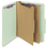 Smead SMD14076 Pressboard Classification Folders, Six SafeSHIELD Fasteners, 2/5-Cut Tabs, 2 Dividers, Letter Size, Gray-Green, 10/Box, Price/BX