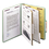 Smead SMD14076 Pressboard Classification Folders, Six SafeSHIELD Fasteners, 2/5-Cut Tabs, 2 Dividers, Letter Size, Gray-Green, 10/Box, Price/BX