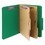 Smead SMD14083 6-Section Pressboard Top Tab Pocket Classification Folders, 6 SafeSHIELD Fasteners, 2 Dividers, Letter Size, Green, 10/Box, Price/BX