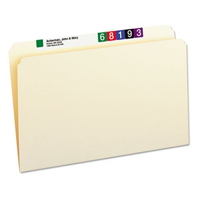 SMEAD MANUFACTURING CO. SMD15300 File Folders, Straight Cut, One-Ply Top Tab, Legal, Manila, 100/box