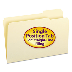 SMEAD MANUFACTURING CO. SMD15333 File Folders, 1/3 Cut Third Position, One-Ply Top Tab, Legal, Manila, 100/box