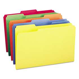 Smead SMD16943 Colored File Folders, 1/3-Cut Tabs: Assorted, Legal Size, 0.75" Expansion, Assorted Colors, 100/Box