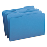 SMEAD MANUFACTURING CO. SMD17043 File Folders, 1/3 Cut Top Tab, Legal, Blue, 100/box